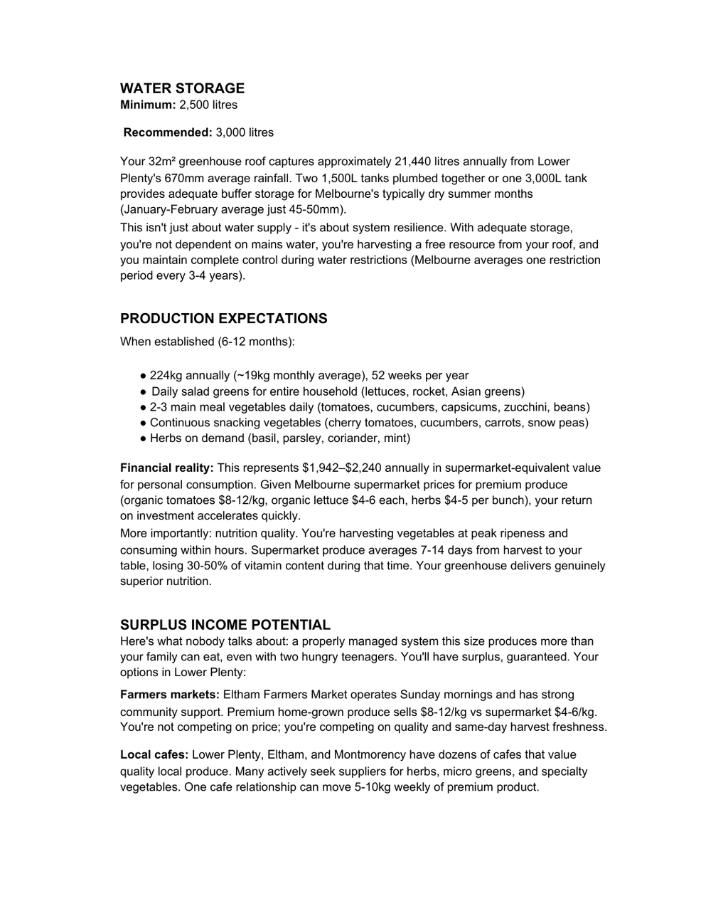 Personalised Site Assessment